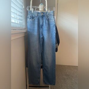 H&M 90s straight ultra high waist jeans